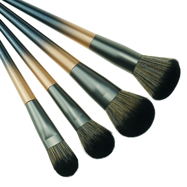 Customized 12pcs popular gradient handle beauty makeup brush set