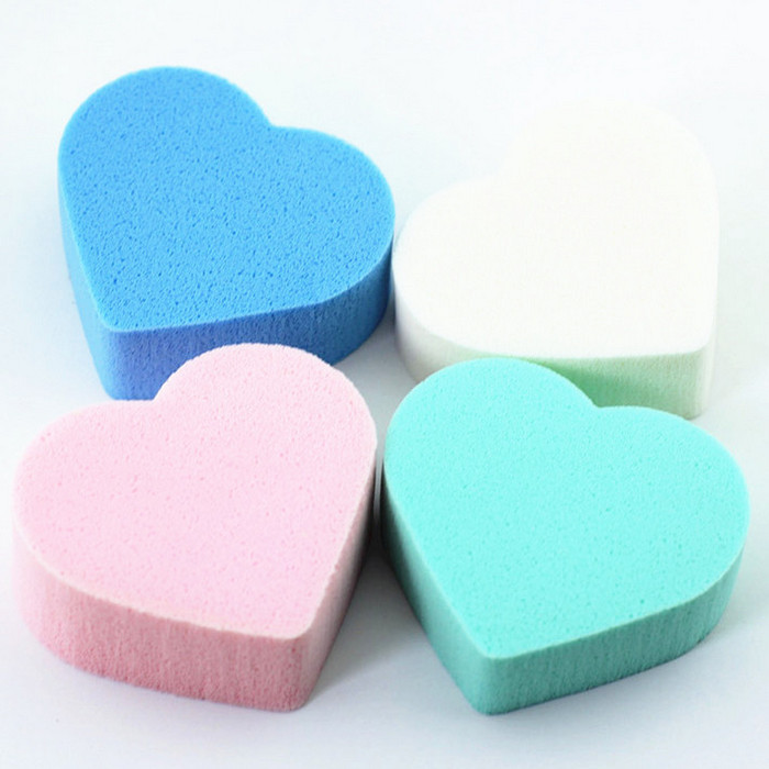 beauty private label blender custom makeup sponge manufacturer heart shape for facial care