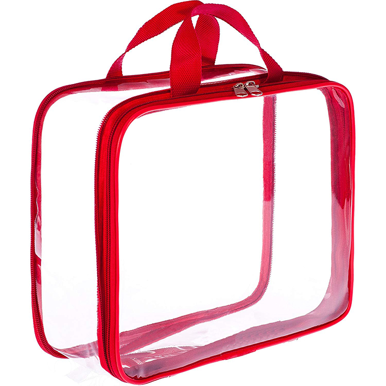 Large Clear Cosmetic Bag Compression Packing Cubes Transparent Makeup Bag PVC Toiletry Bag