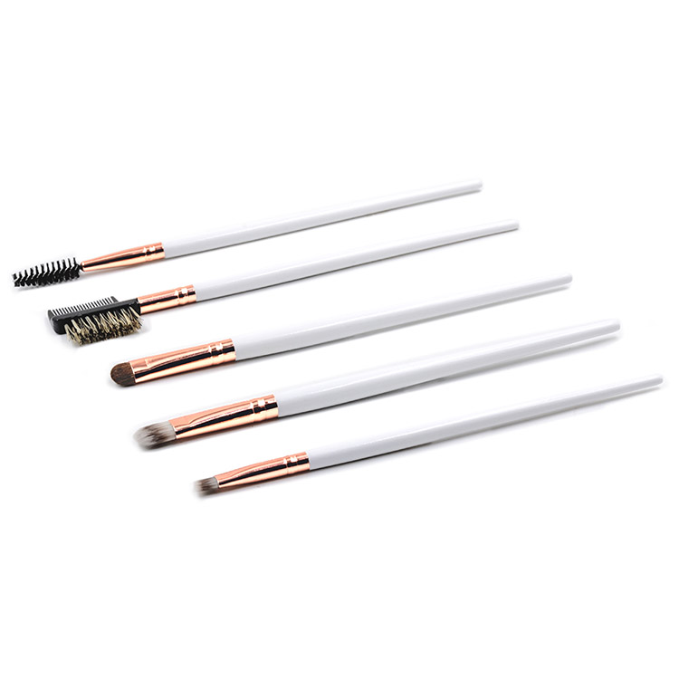 Eyeshader Eyebrow Mascara Brushes Mini White Wood Handle Eye Makeup Brushes Set