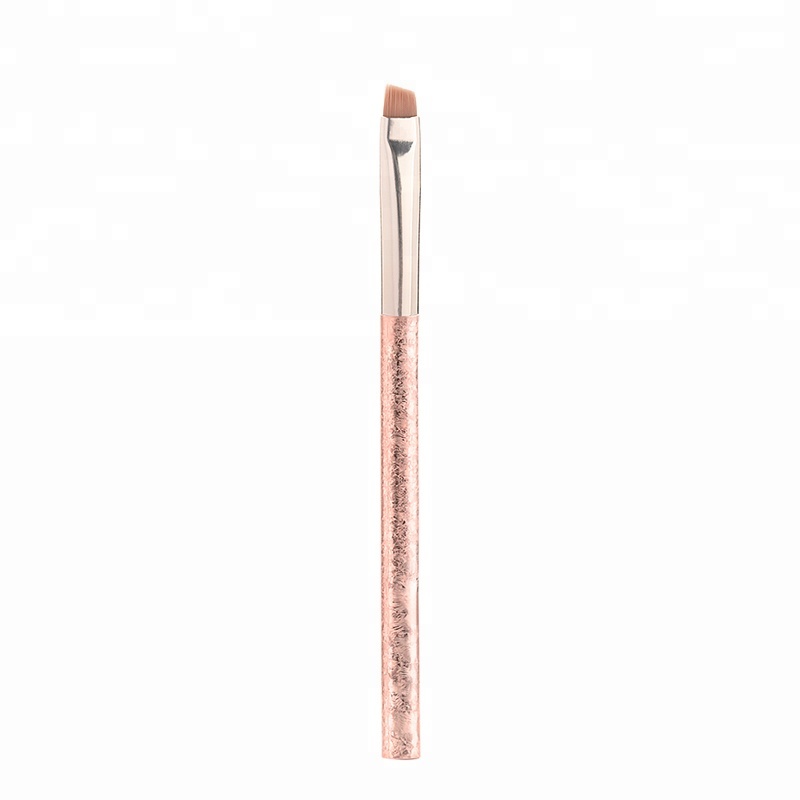 Customized Logo Synthetic New Idea Rose Gold Metal Handle Eyebrow Makeup Brush