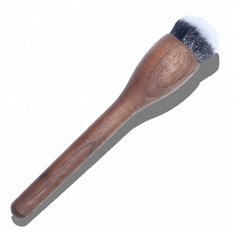 Personalized Single Oval Floral Synthetic Hair Foundation Makeup Brushes