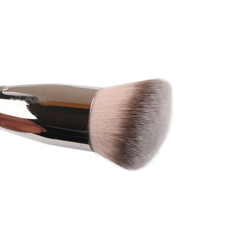 Deluxe round large makeup angular foundation brush with high quality synthetic hair