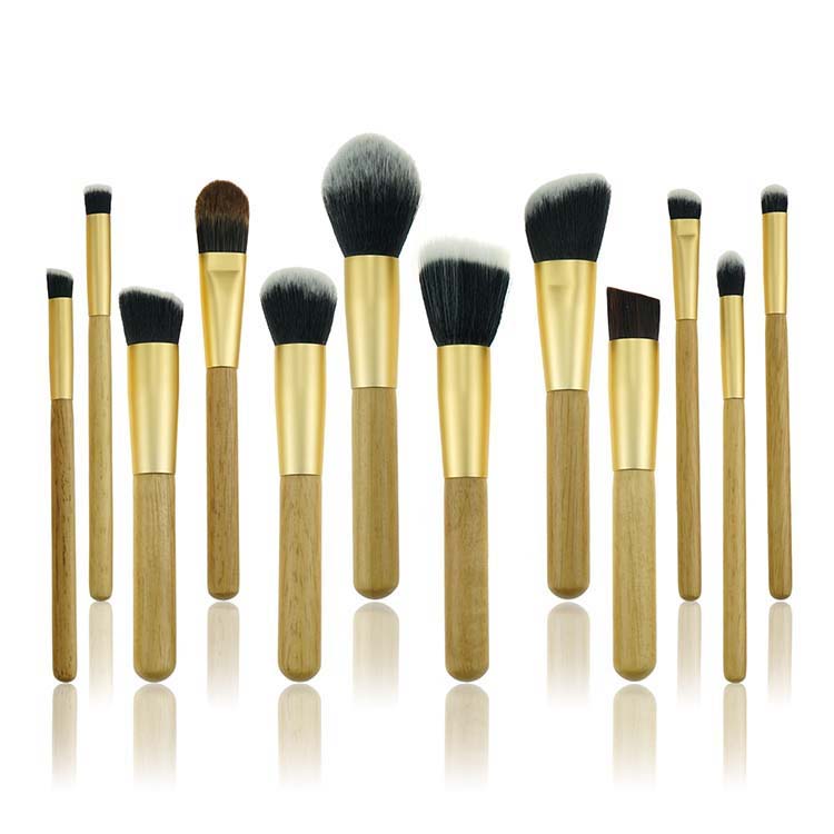 vegan cosmetic maquillaje products bamboo handle cosmetic makeup brushes make up brush set