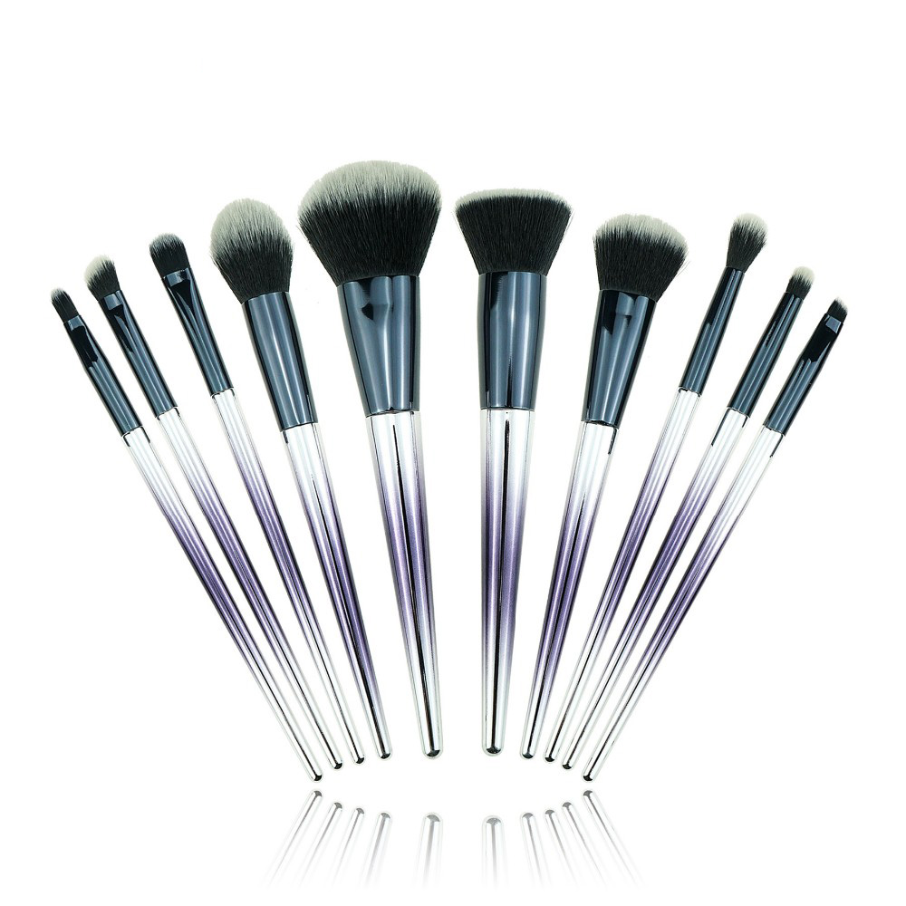 10Pcs Gradient Brush Luxury Synthetic Makeup Brushes