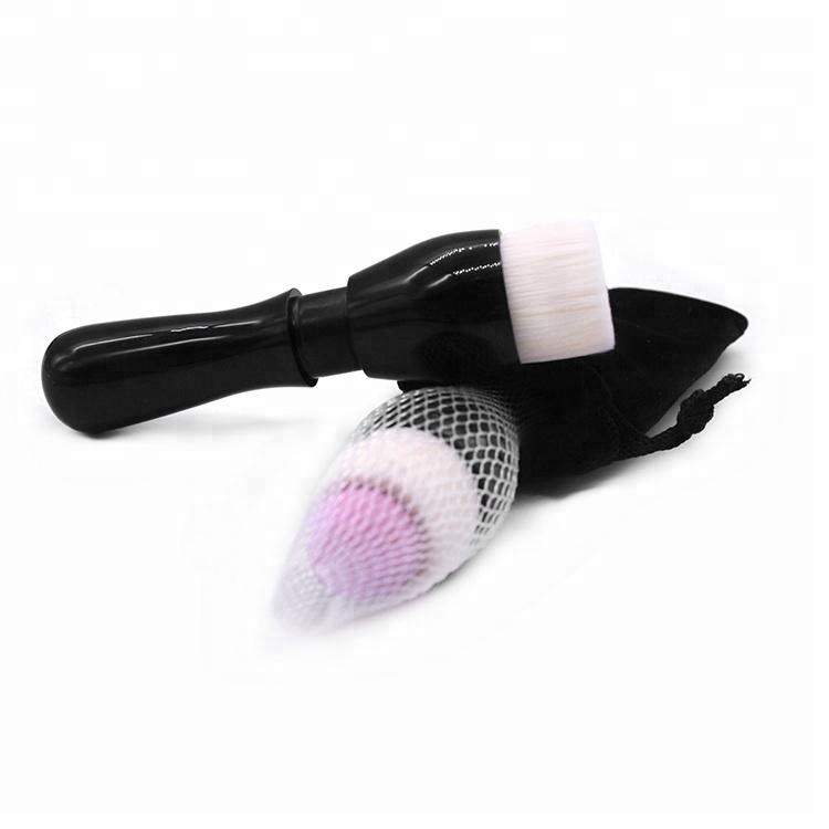 2019 Hotcake Synthetic 2 in 1 Retractable Non-latex Sponge Makeup Foundation Brush