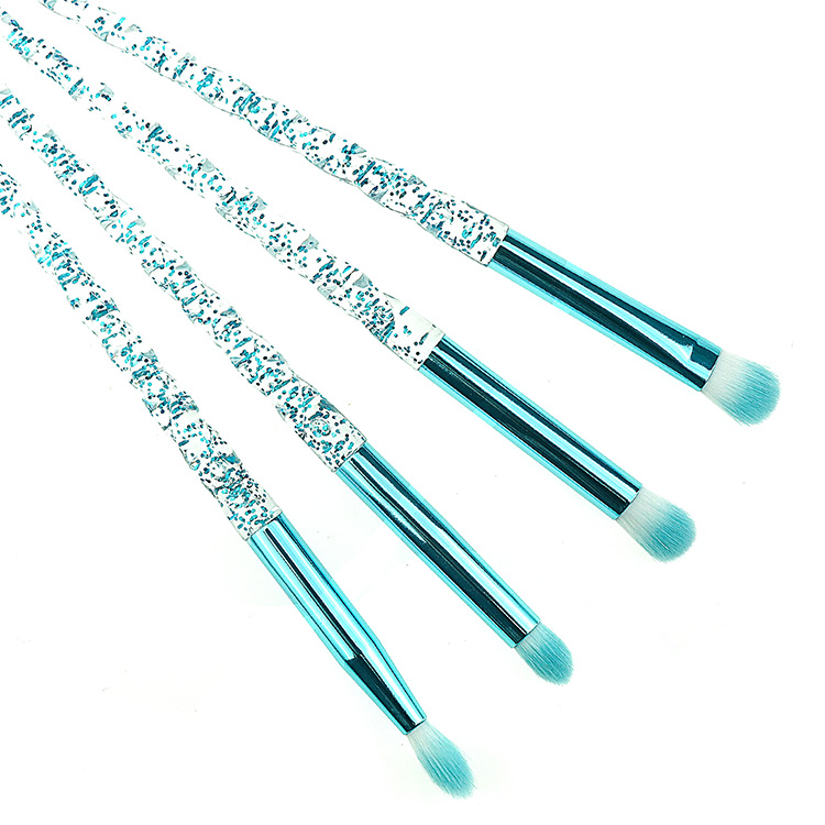Environmental durable makeup brush private label with unicorn handle and blue &white pretty brush set