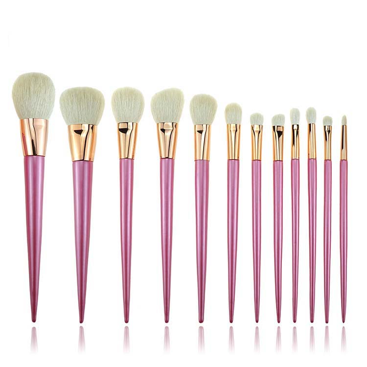 Hot selling 2019 makeup brush pink private label cosmetics brushes sets