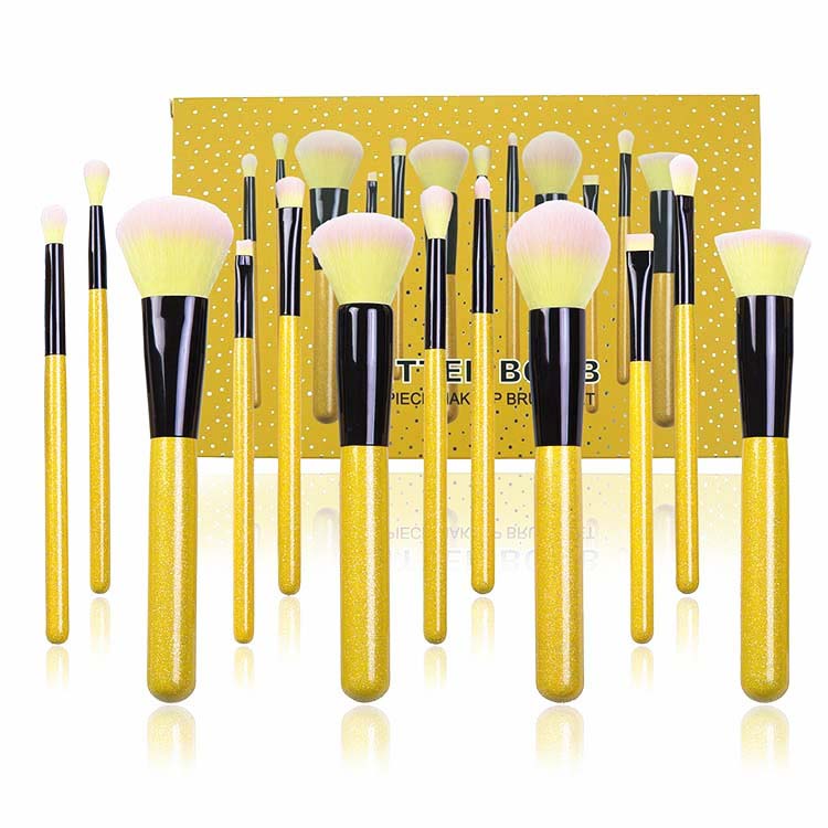 makeup brushes 2019 trending products yellow glitter foundation brush makeup brush