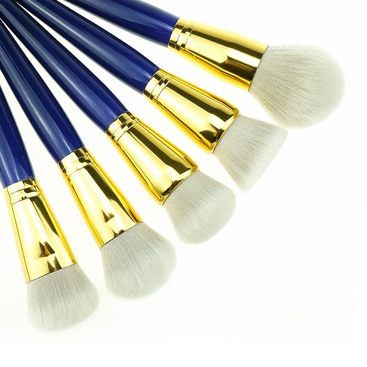 15Pcs Royal Blue Luxury Makeup Brush Set Private Label Brush
