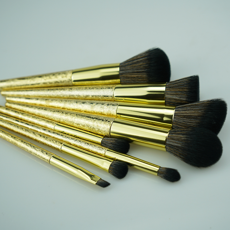 Low MOQ Private Label Ice-Breaking Handle Makeup Brush Gold Glitter Cosmetic Brush