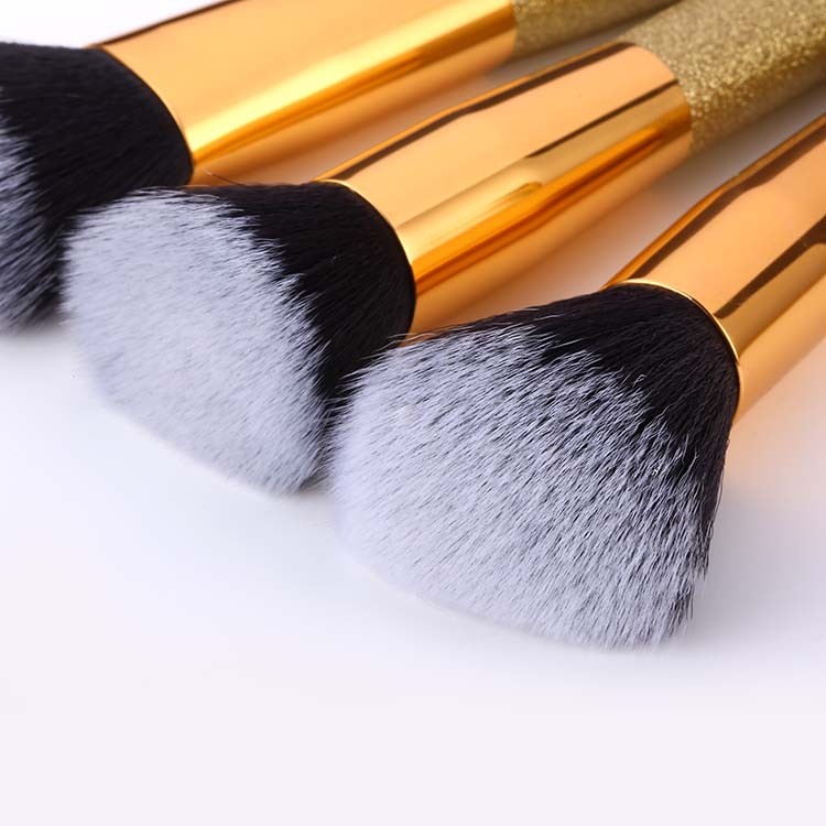 9 pcs Newest Hottest Fashion makeup tools Travel golden makeup brush set