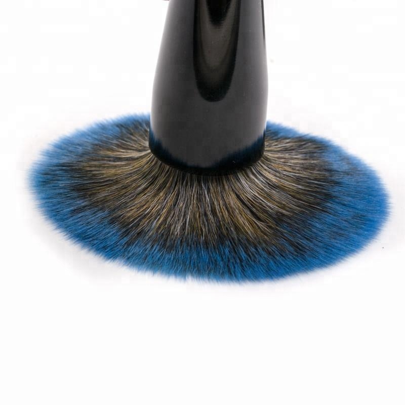China Supplier Vegan Duo Fiber Makeup Brush Wooden Powder Brush