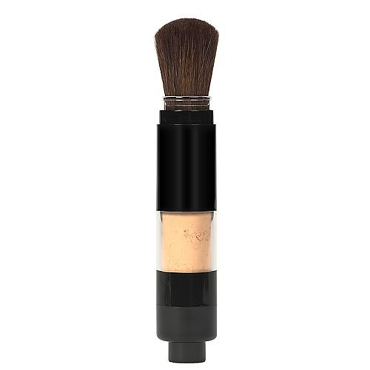 Synthetic Hair Plastic Handle Power Brush Refillable Dispensing Powder Makeup Brush