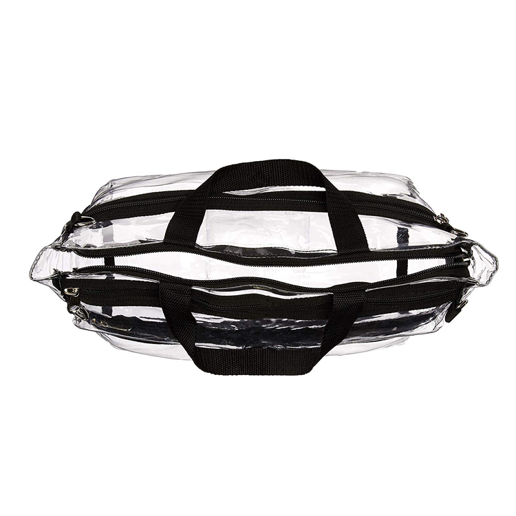 Clear Travel Makeup Bag Cosmetics Organizer Transparent PVC Zipper Bag Custom Cosmetic Bag PVC