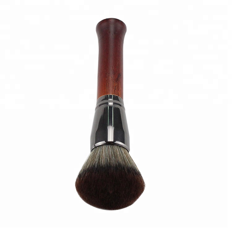 Personalized Rosewood-like Human Hair Large Loose Powder Cosmetic Brush For Makeup