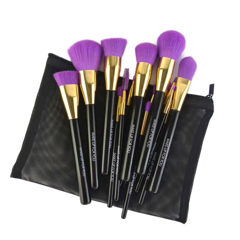 Private label 15pcs makeup brush set cosmetic brush kit 15 piece set