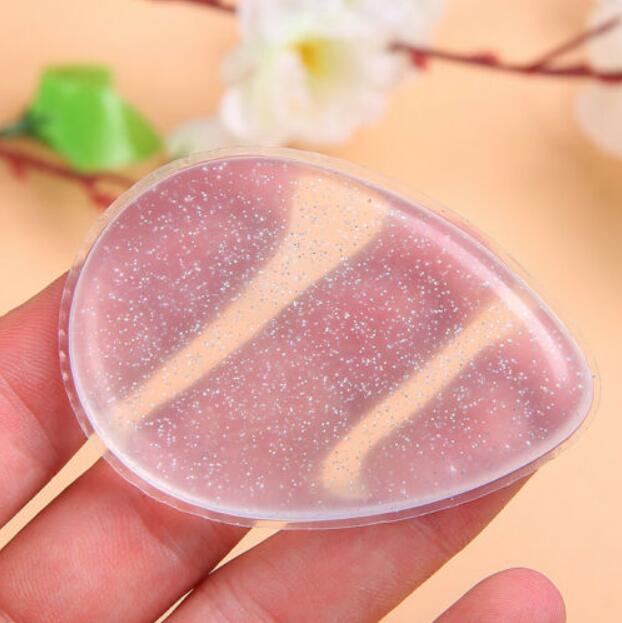 2019 new arrivals Two Color Pattern Customized Design Silicone Clear Makeup Sponge Silicone Puff