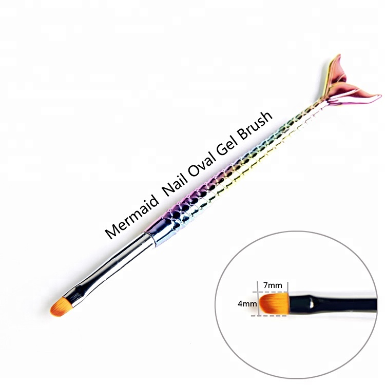 New Wholesale Mermaid Fish Tail Nail Art Brush Beauty Tools For Nail Painting