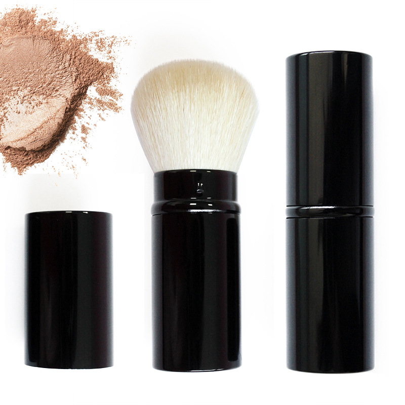 Flat Top powder brush Retractable Kabuki Brush Flat Makeup Brush Vegan wholesale brushes
