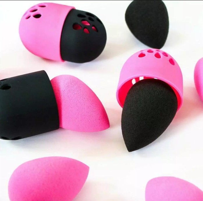 2019 New Portable silicone beauty sponge Hydrophilic Non-Latex Makeup Sponge