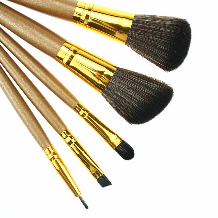 5PCS Mini Portable Makeup Brush set with Cute case Synthetic hair brushes makeup