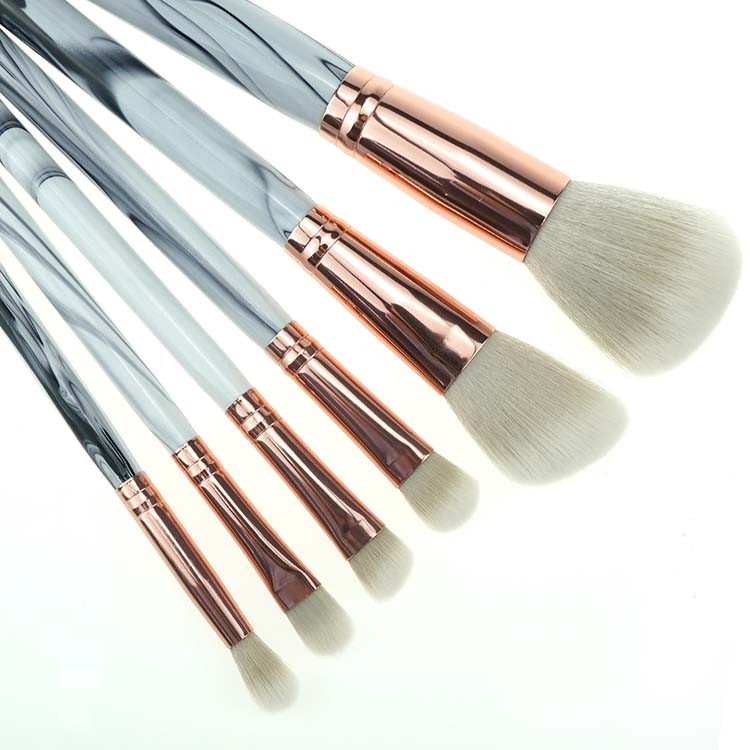2019 best professional marble  cosmetic make up brush  for makeupup