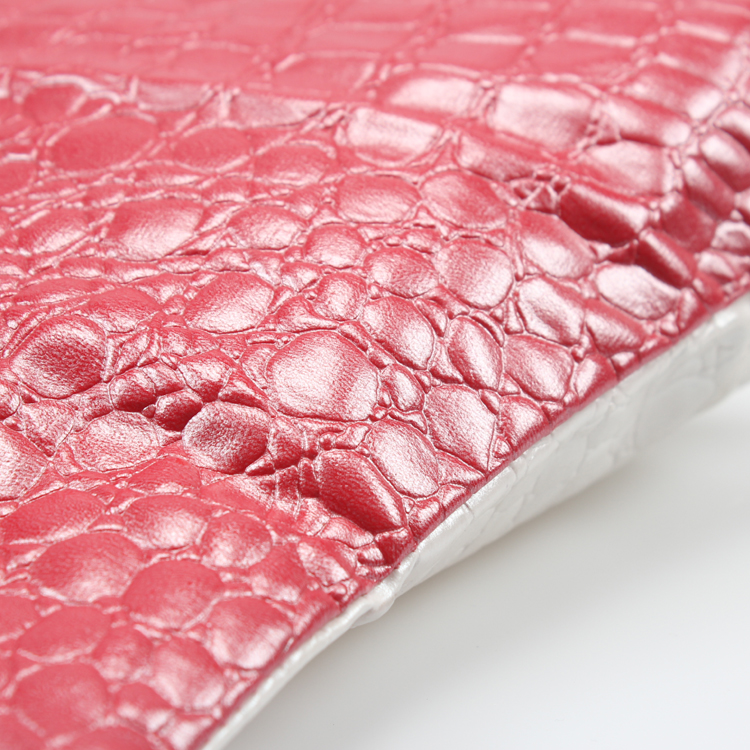 Unique Design Ladies Clutch Bag White and Red PU Foldable Evening Clutch Bag
