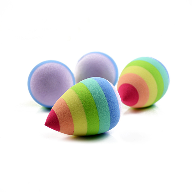 Popular Washable Laser Custom Logo Functional Professional Rainbow Beauty Sponge Blender