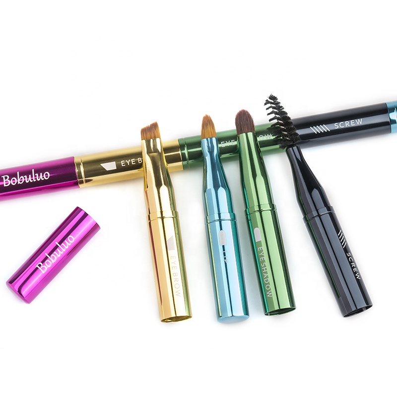 Unique 4 In 1 Metal Makeup Brush For Eye Cosmetic