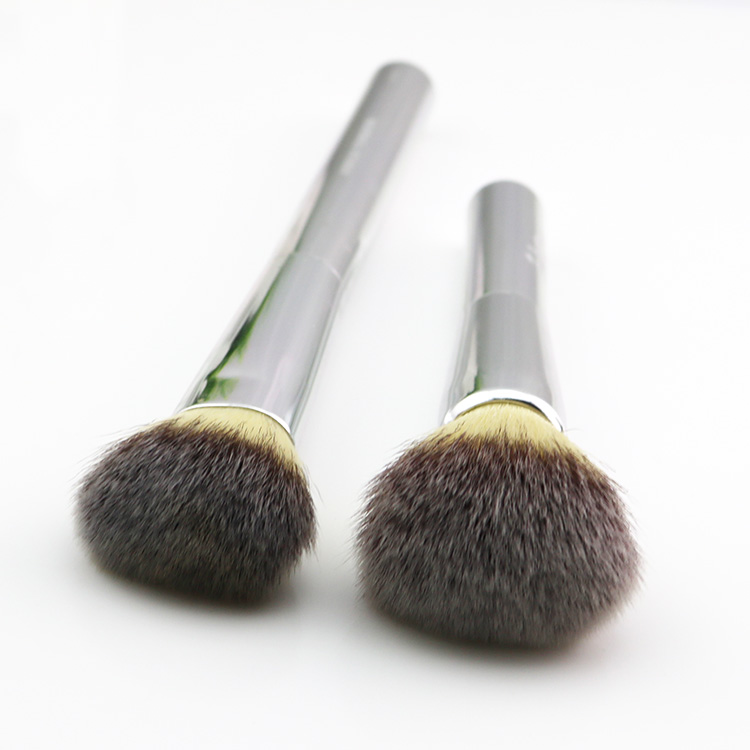 Factory Personalized Metallic Oval Blush Powder Air Makeup Brush