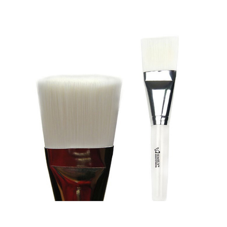 Custom logo wooden face facial mask brush with soft synthetic hair