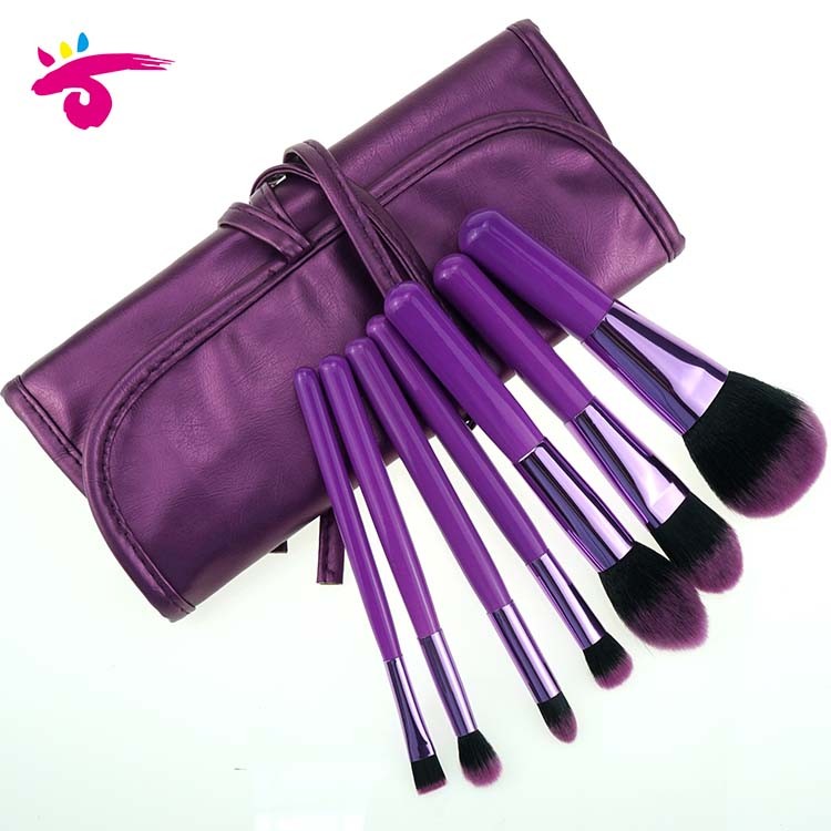Beauty synthetic hair wooden12pcs makeup brushes set with makeup brushes holder