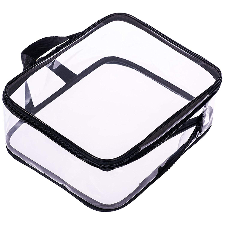 Large Clear Cosmetic Bag Compression Packing Cubes Transparent Makeup Bag PVC Toiletry Bag