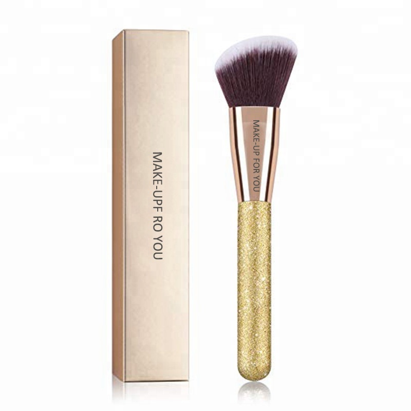 Custom Logo Glitter Makeup Blending Blush Brush China Manufacturer Cosmetic Brushes with Custom Gift Box