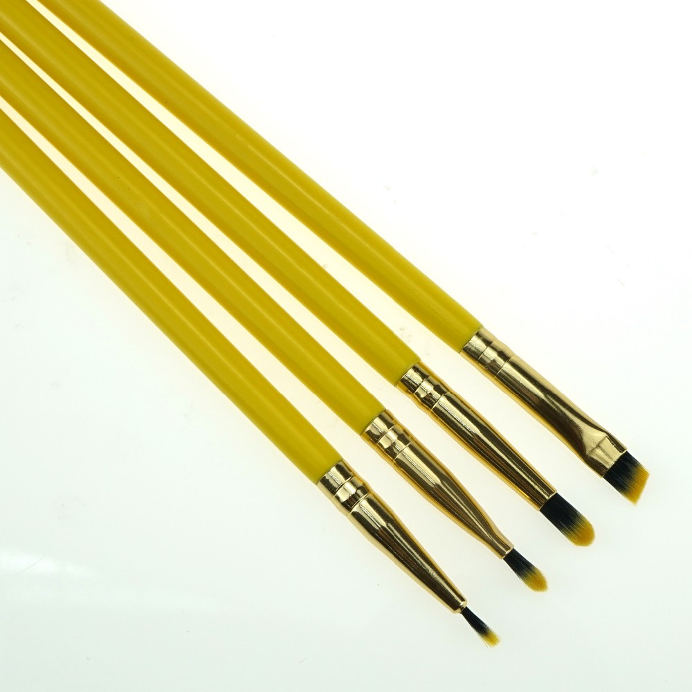 18Pcs Customize Makeup Brushes Private Label Yellow Gold Brush Set
