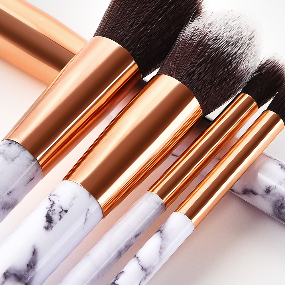 Hot Marble Make Up Sponge Puff Marble Makeup Brushes With PU Pouch