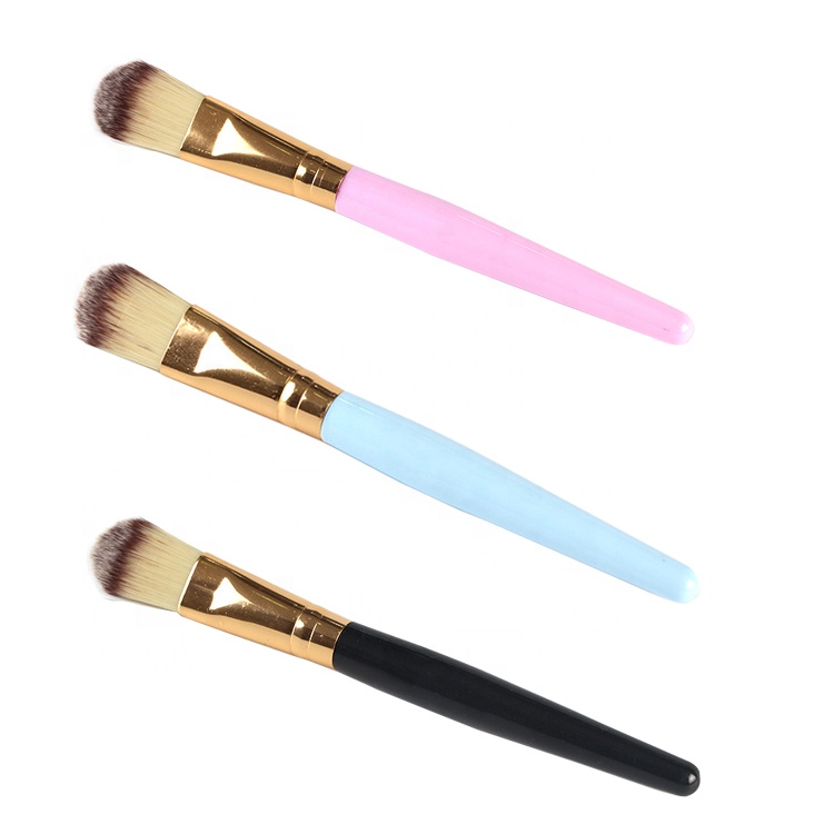 Daily Cosmetic Liquid Foundation Brush Wooden Makeup facial Mask Brush