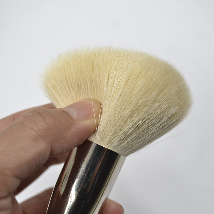 Double Head Makeup Blush Powder Brush with Goat Hair and Synthetic Hair