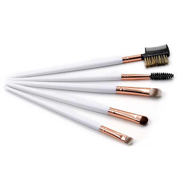 Eyeshader Eyebrow Mascara Brushes Mini White Wood Handle Eye Makeup Brushes Set