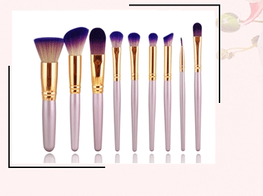 High Quality 8 PCS Portable Soft Hair Pink White Makeup Brush Set with Case