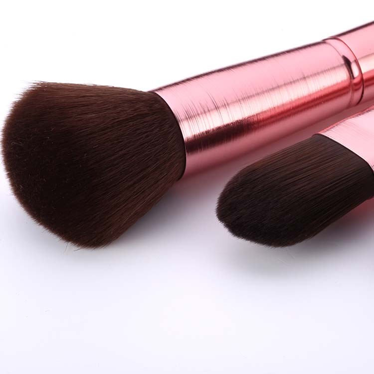 Wire Drawing Pink 12 Pieces Custom Makeup Brush Private Label Makeup Brush Set