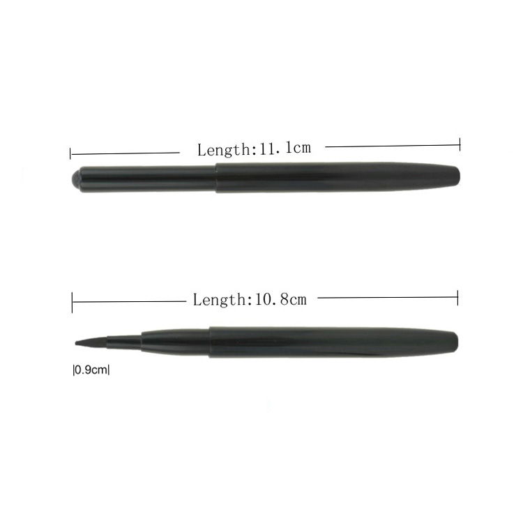 Black Premium Synthetic Hair Mini Retractable Makeup Lip Brush With Cap