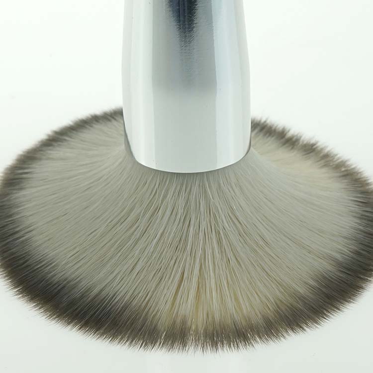 Premium Multi-Use Duo End Silver Metal Makeup Brush Set Custom Logo