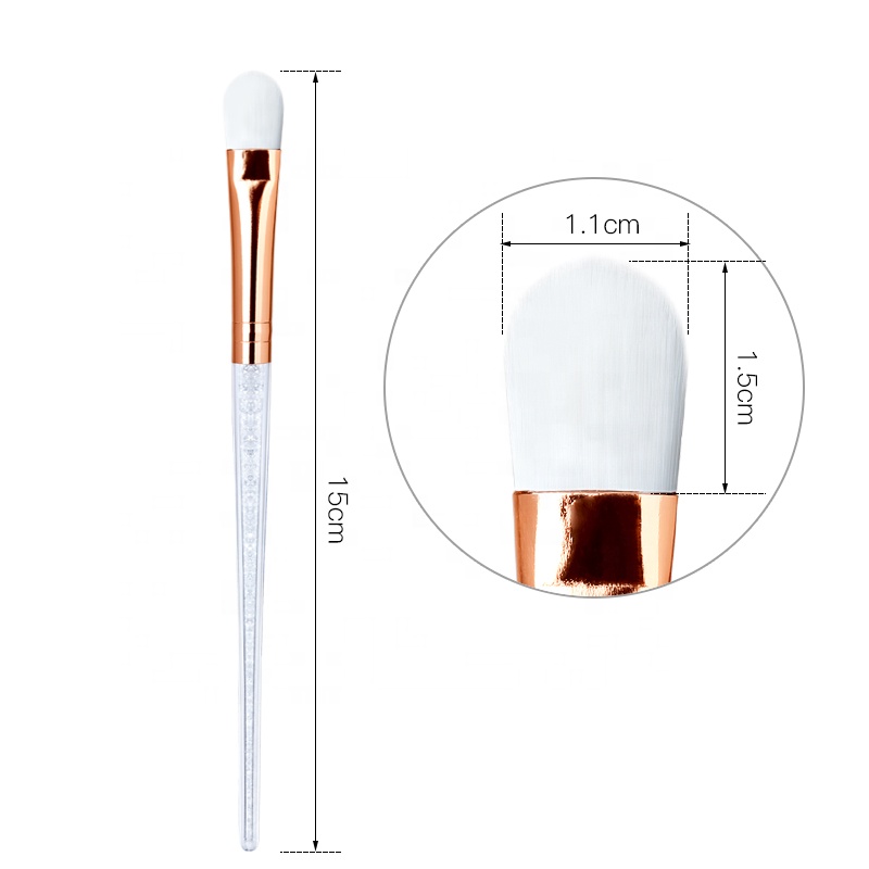 Nylon Diamond Concealer Makeup Brush Crystal Flat Eyeshadow Brush