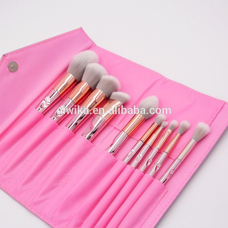 Customized Professional Cosmetics 10pcs Makeup Brushes Private Label