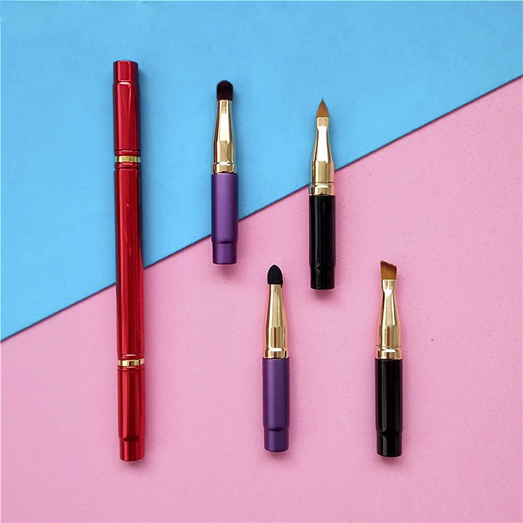 Portable Makeup Brush 4 In 1 Detachable Multi-function Eye Shadow Lip Brush