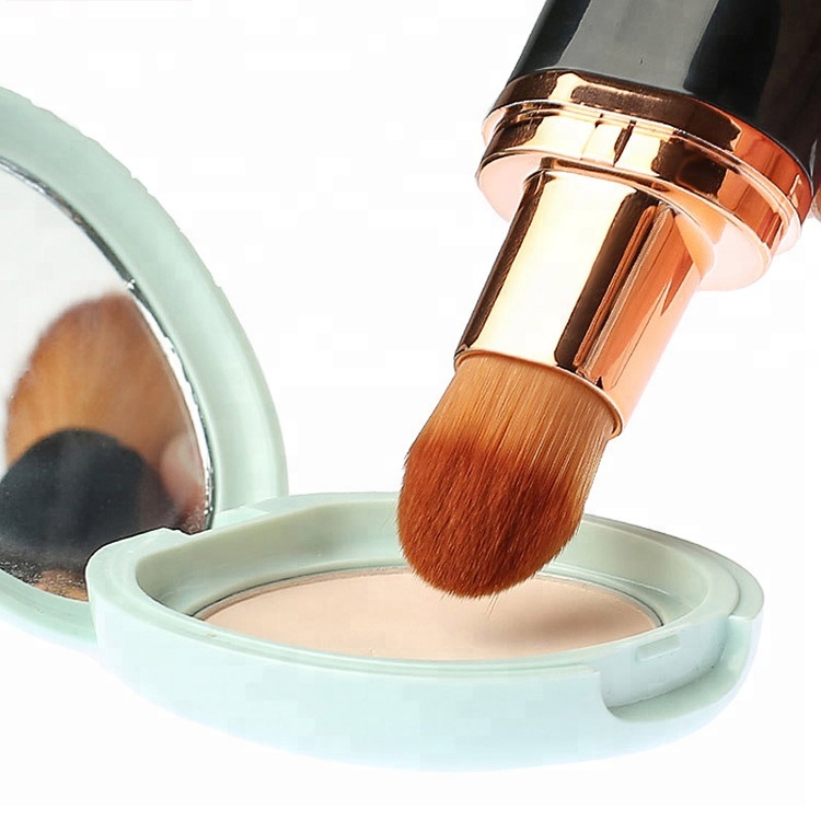 Double Head Cosmetic Brush Retractable Powder Foundation Brush for Makeup