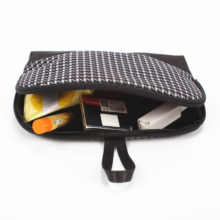 Houndstooth Cosmetic Pouch Bag Travel Hand Pouch Purse Makeup Bag