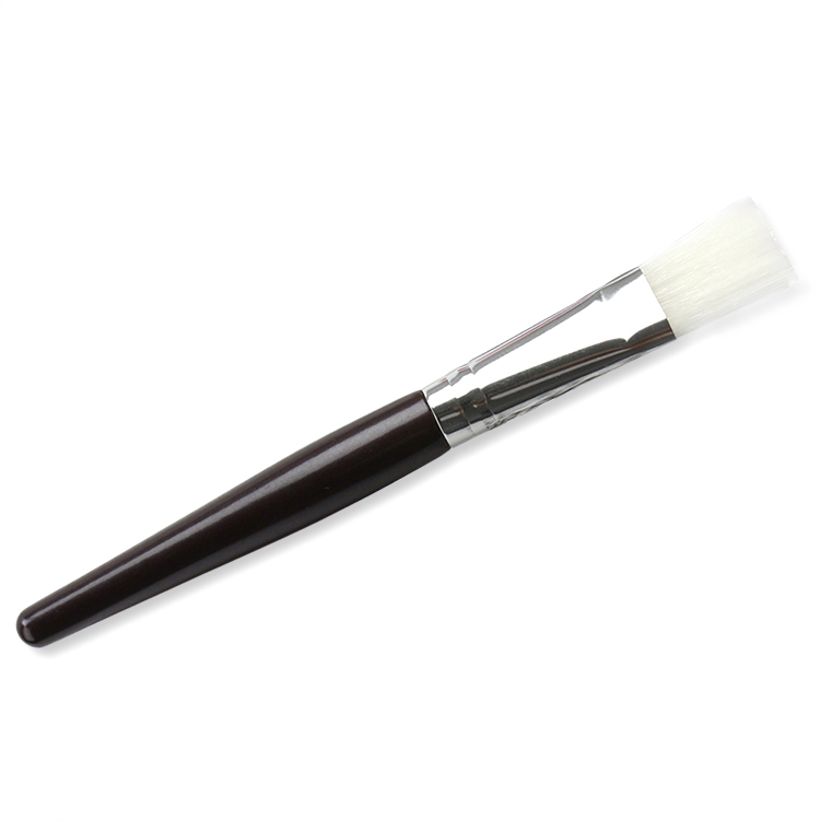 Smooth comfortable black flat brush soft synthetic hair facial mask brush for beauty skin care